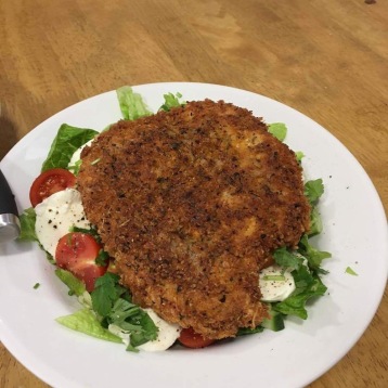 Chicken milanese and salad